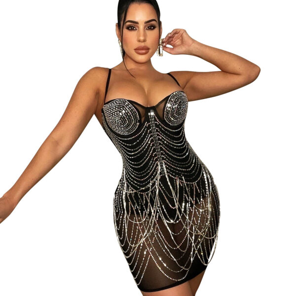 Women's Fashion Personality Tassel Suspender Dress For Party - Image 8