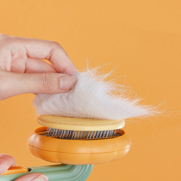 New Pet Cat Brush Hot Selling Hand-held Steel Wire Self-cleaning Comb Looper For Hair Removal - Image 3