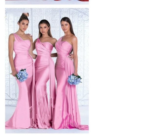 Plus Size Fat MM Mermaid One Shoulder Elegant Wedding Dress - Image 9