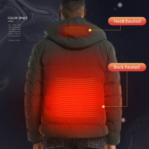 New Men Women Cotton Coat USB Smart Electric Heated Jackets Winter Thicken Down Hooded Outdoor Hiking Ski Clothing 7XL - Image 7