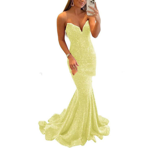Sequin Evening Dresses For Women Formal Sexy Long Prom Party Gowns - Image 7