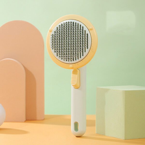 New Pet Cat Brush Hot Selling Hand-held Steel Wire Self-cleaning Comb Looper For Hair Removal - Image 4