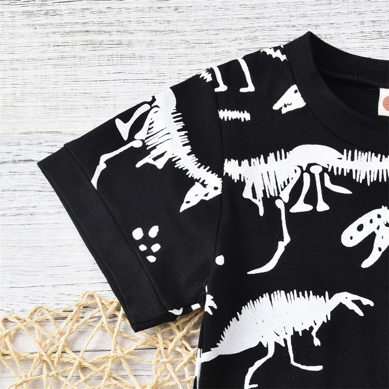 Summer Short-sleeved Dinosaur Children's Clothing - Image 9