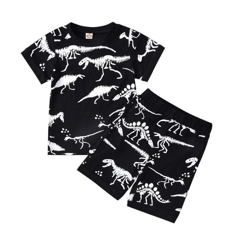 Summer Short-sleeved Dinosaur Children's Clothing - Image 10