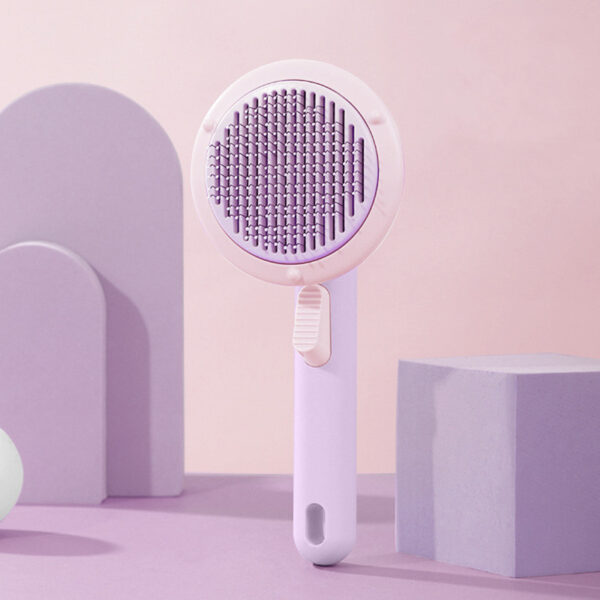 New Pet Cat Brush Hot Selling Hand-held Steel Wire Self-cleaning Comb Looper For Hair Removal - Image 2