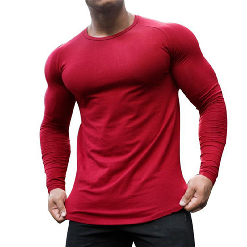 Loose And Quick Drying Sports Men's Long Sleeved Shirt - Image 7