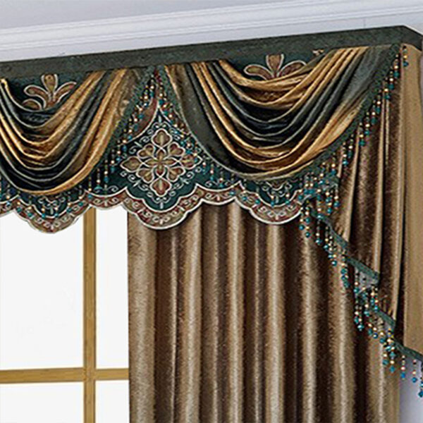 Two Pieces Of Luxurious European Villa Curtains With Elegant Floral Patterns, Suitable For Living Room And Bedroom - Image 8