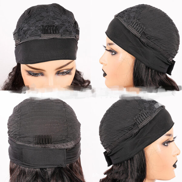 Women's New Ice Silk Hair With Head Cover Long Curly Wig - Image 2