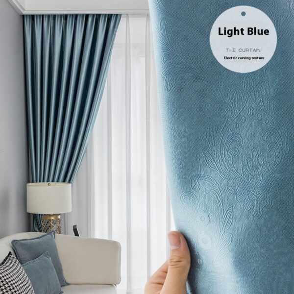 Thickened Shading Curtain Living Room Balcony Bay Window - Image 4