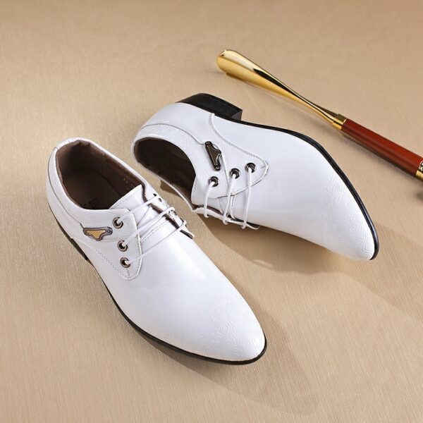 Formal Mens Dress Shoes Genuine Leather Black Luxury Wedding Shoes Men Flats Office Oxfords - Image 7