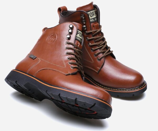 autumn men's casual Martin boots men's plus velvet boots, Europe and the United States men's shoes fashion military boots - Image 8