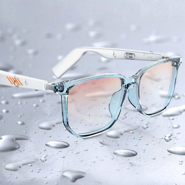 Bluetooth Mobile Phone Smart Glasses Voice Call Music Anti Blue Light Intelligent White Unisex Eyeglasses - Image 2