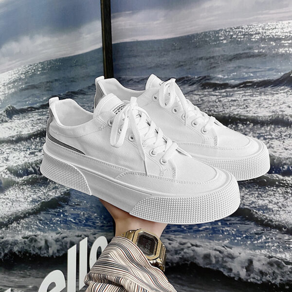 Canvas Breathable Low Top Platform Men's Casual Sneakers - Image 5