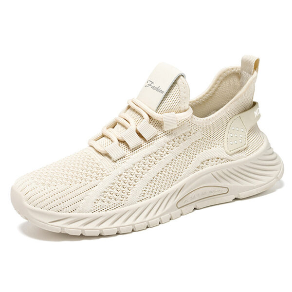 Fashion Casual Sports Shoes Women Lace Up Flat Shoes Lightweight Breathable Running Mesh Sneakers - Image 8