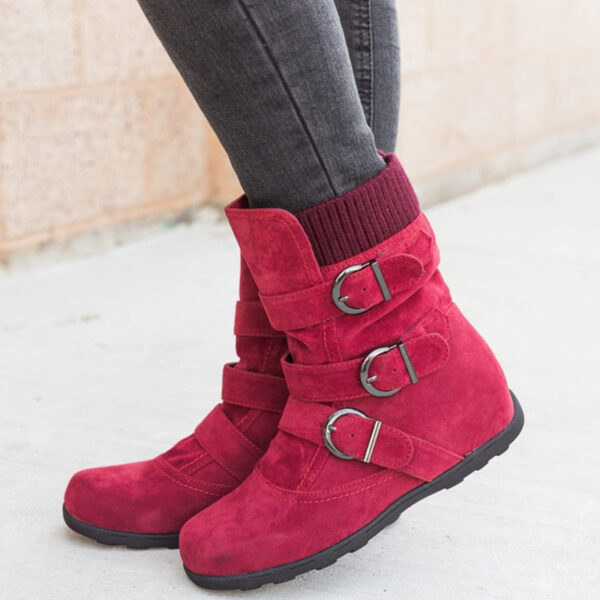 Casual Winter Boots Strap Buckle Shoes - Image 3