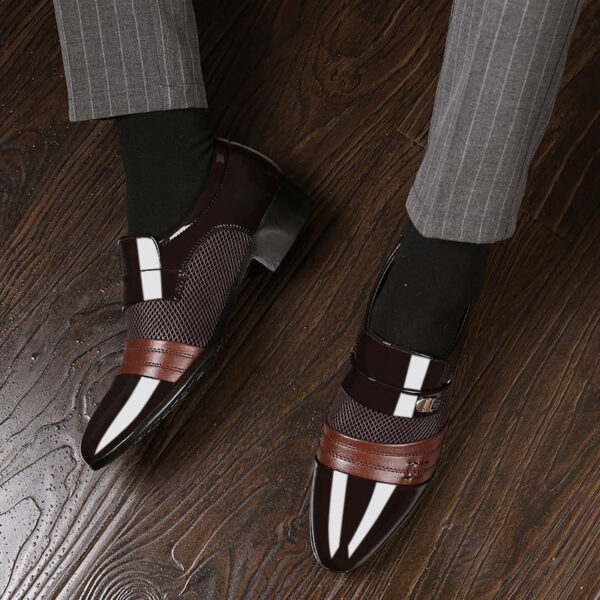 Men's shoes leather shoes men's casual shoes - Image 5