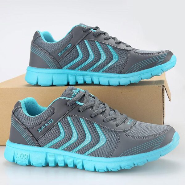 Mesh Lace Up Flat Shoes Sneakers Women - Image 5