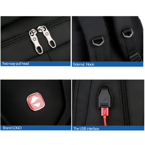 College Student Hard Shell Computer Backpack - Image 4