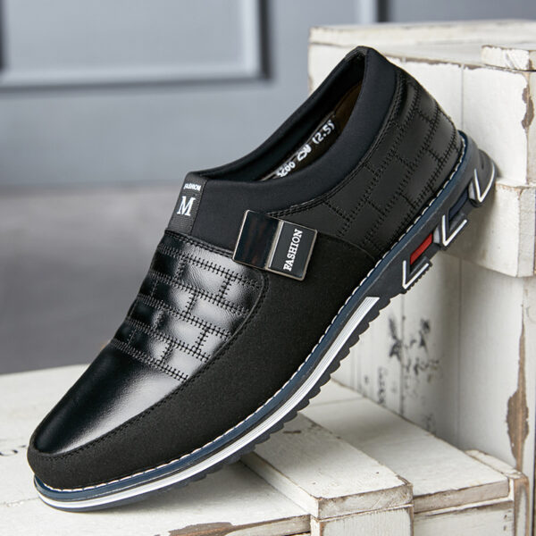 Large Size Leather Shoes Men New Casual Leather Shoes Men - Image 2