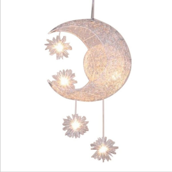 Aluminum Wire Star Moon Chandelier Restaurant Bar Bedroom Warm Lighting Simple Children'S Room Lamps - Image 5