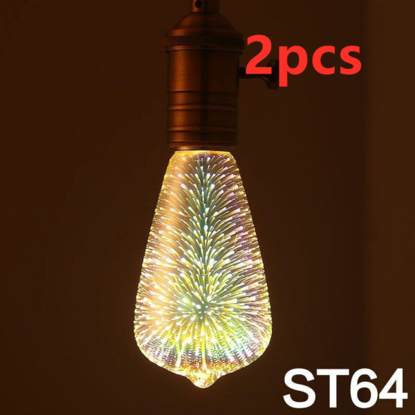 LED Light Bulb 3D Decoration Bulb Firework 110 220V ST64 G95 G80 G125 A60 Bottle Heart Holiday Lights Novelty Christmas Lamp - Image 4