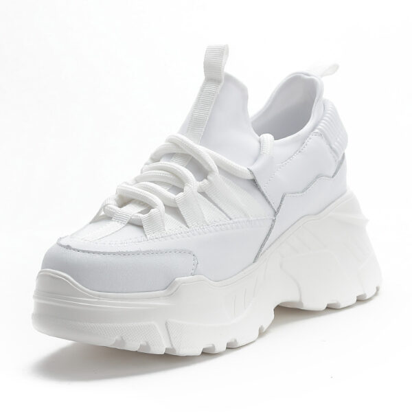 Increased Daddy Shoes White Shoes Women - Image 4