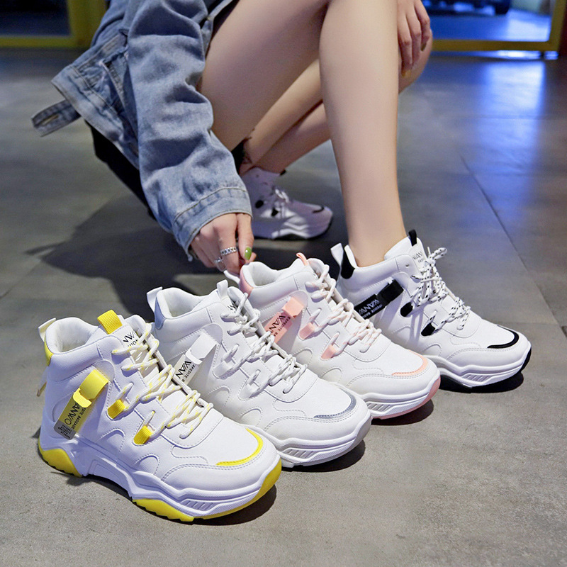 White Running Women Chunky Sport Shoes Woman Spring Summer Platform Sneakers - Image 7