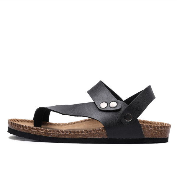 Slippers Men Summer Trend Flip Flops Men Cork Beach Flip Flops - Image 2