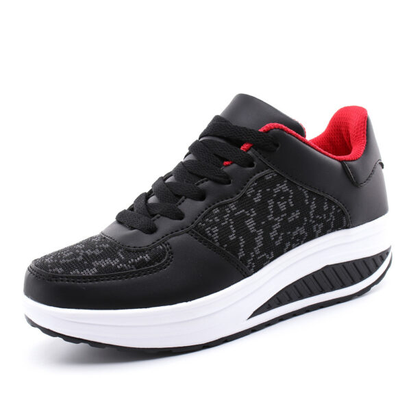 Women's Shoes, Flying Woven Leather Shoes, Sports Platform Shoes, Student Platform Shoes - Image 4