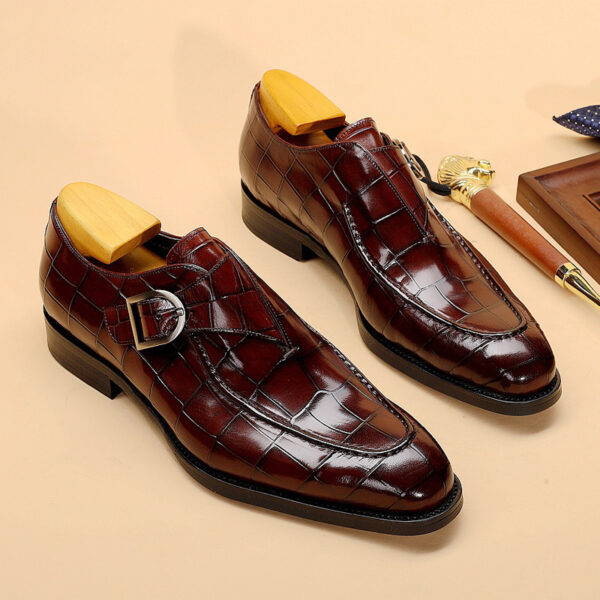 ClassicPattern Business Flat Shoes Men Designer Formal Dress Leather Shoes Mens Loafers Valentine Gifts Shoes - Image 5