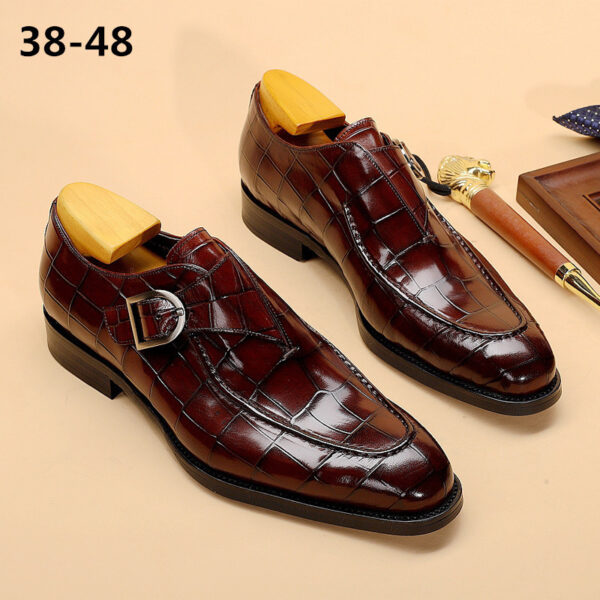 ClassicPattern Business Flat Shoes Men Designer Formal Dress Leather Shoes Mens Loafers Valentine Gifts Shoes - Image 6
