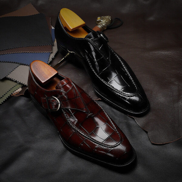 ClassicPattern Business Flat Shoes Men Designer Formal Dress Leather Shoes Mens Loafers Valentine Gifts Shoes - Image 4