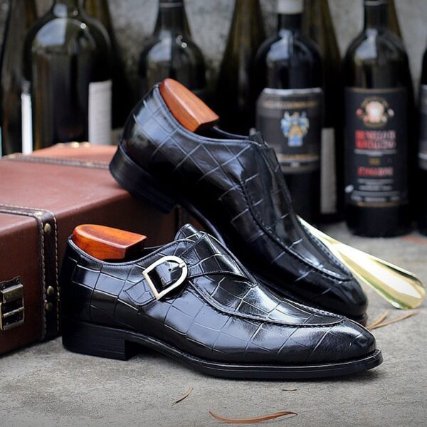 ClassicPattern Business Flat Shoes Men Designer Formal Dress Leather Shoes Mens Loafers Valentine Gifts Shoes - Image 2