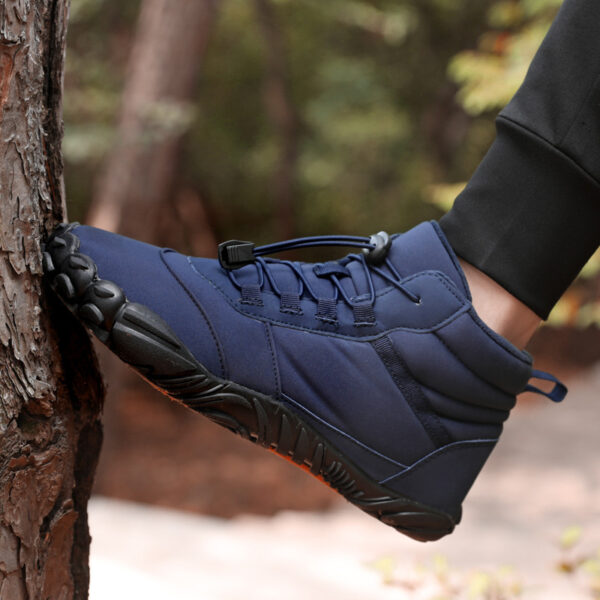 Fleece-lined Waterproof Snow Warm Breathable Couple High-top Casual Cotton Shoes - Image 2