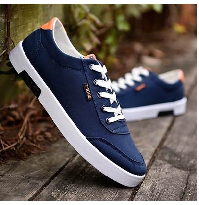 new spring men's shoes Korean version of the trend of men's sports and leisure canvas shoes student shoes - Image 2