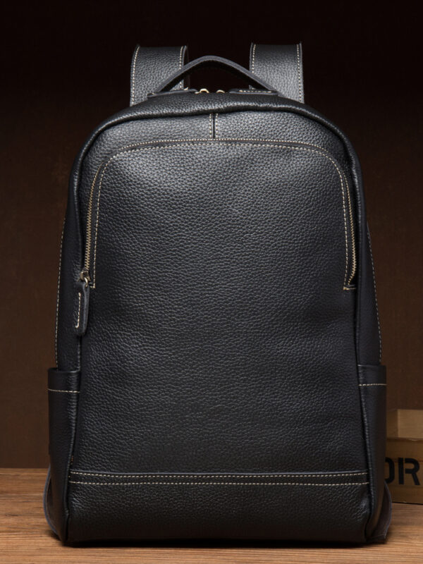 Leather men's backpack leather travel backpack - Image 7
