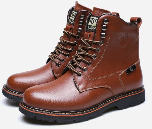 autumn men's casual Martin boots men's plus velvet boots, Europe and the United States men's shoes fashion military boots - Image 7