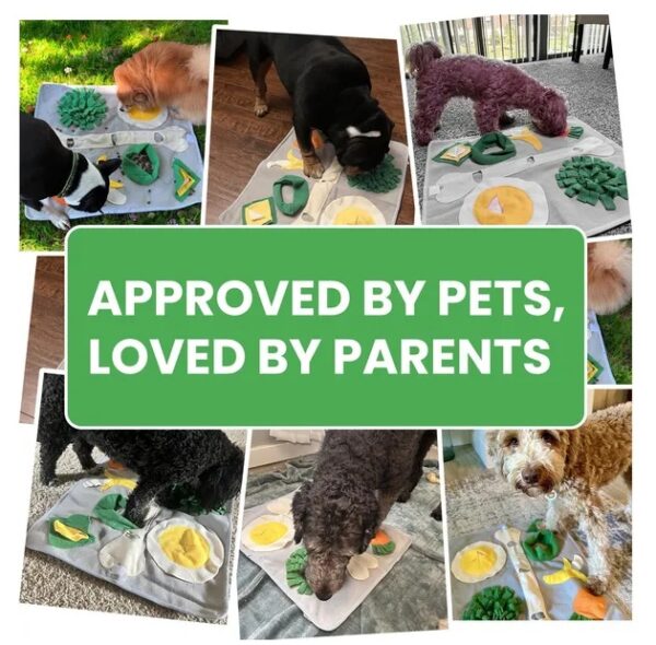 Snuffle Mat For Dogs Large Breed 19x23 Inch Keeps Pets Busy Indoors Comfortable - Image 2