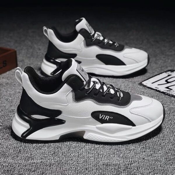 Fashion Black White Sneakers Casual Outdoor Lightweight Breathable Sports Shoes For Men - Image 9