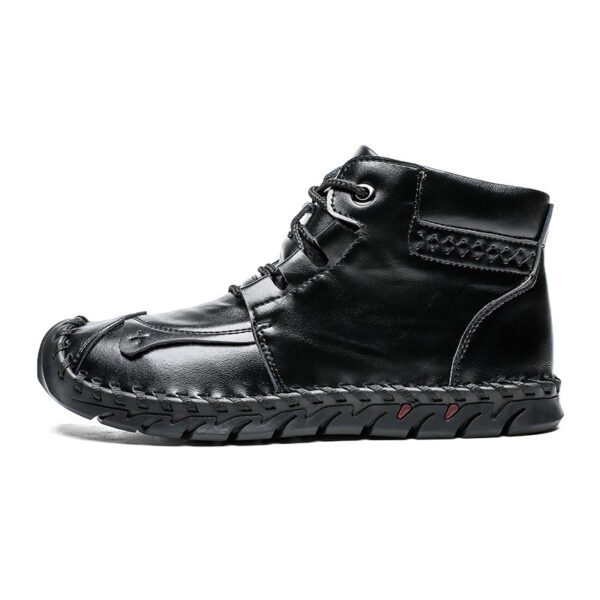 Leather shoes leather men casual shoes - Image 3