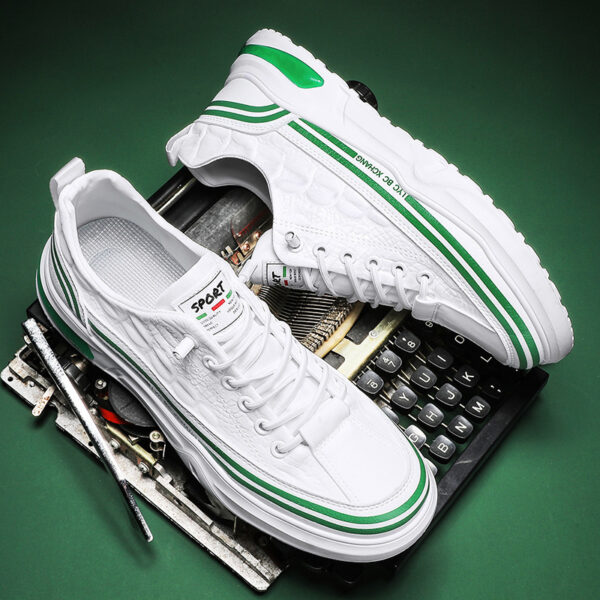Youth Outdoor Sneakers Low-top Slip-on Casual Shoes Canvas White Shoes - Image 2