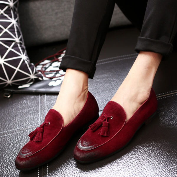 Pea shoes leather shoes for men - Image 3
