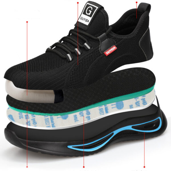 Steel Toe Shoes For Men Work Safety Shoes Nonslip Indestructible Sneakers - Image 9