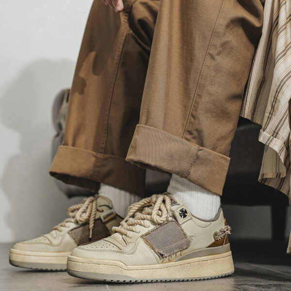 Summer New Couple Patch Vintage Skateboard Shoes - Image 6