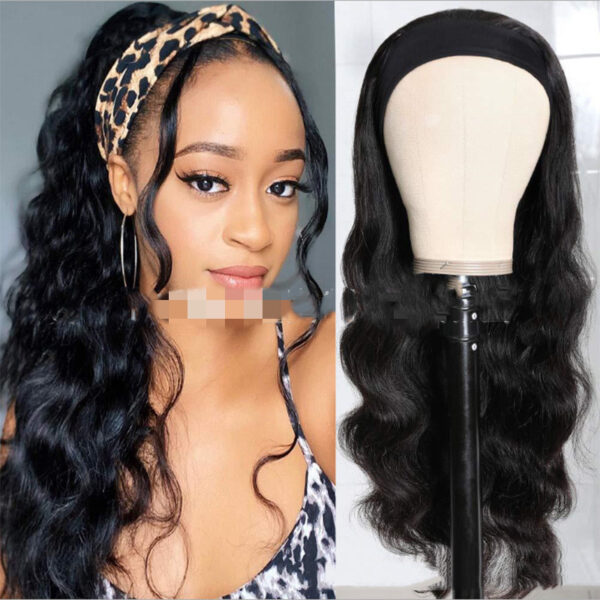 Women's New Ice Silk Hair With Head Cover Long Curly Wig - Image 4