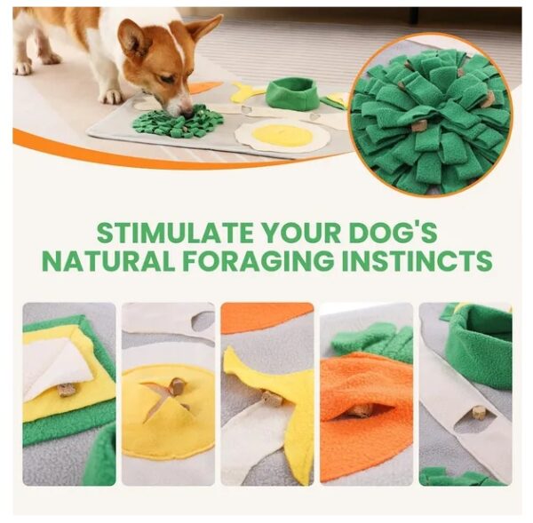 Snuffle Mat For Dogs Large Breed 19x23 Inch Keeps Pets Busy Indoors Comfortable - Image 3