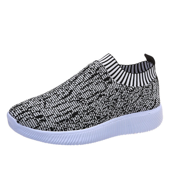 Stripe Knit Sock Shoes Flats Sneakers Running Walking Loafers - Image 5