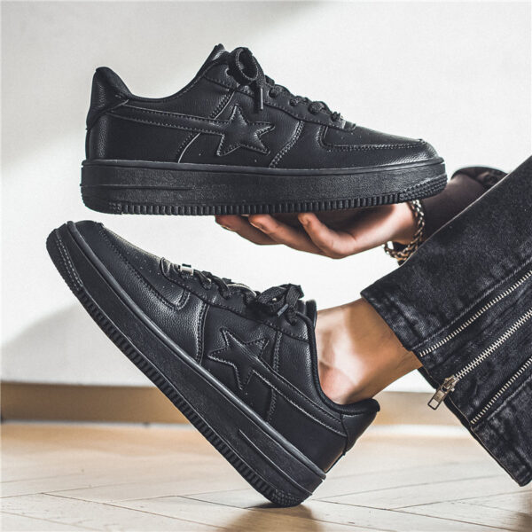 Thick Soled White Casual Sneakers For Men - Image 3