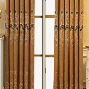 2 Pieces Elegant European Blackout Curtains - Simple Beige Velvet Decor Embroidery, UV Protection, Machine Washable Living Room And Bedroom, Light Control