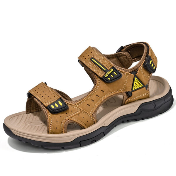 Breathable Men's Sandals Non-slip Top Layer Cowhide - Image 7